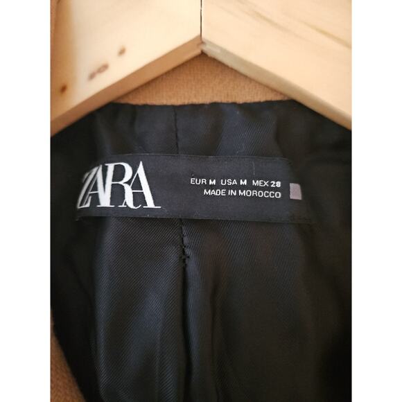 Zara Wool Blend Tan Pea Coat, Women's EUR SIZE M, USA size Medium. - Picture 7 of 7